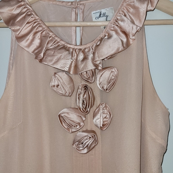 Milly new York aso gossip girl - blush rose silk top - Picture 3 of 7